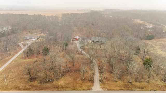 aerial view with a rural view