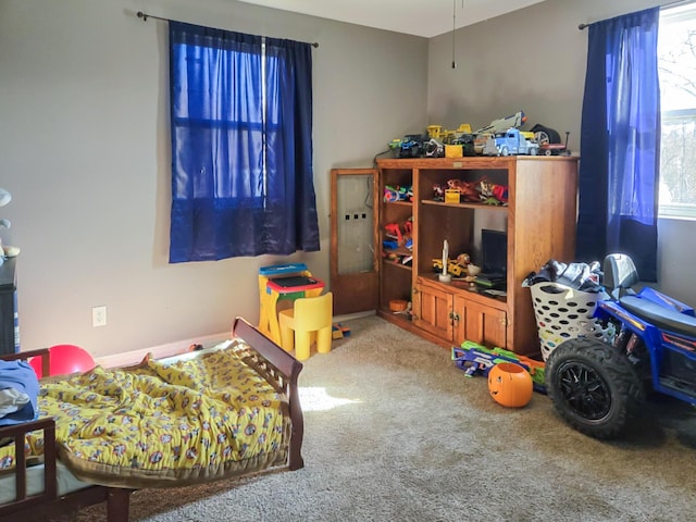 view of carpeted bedroom