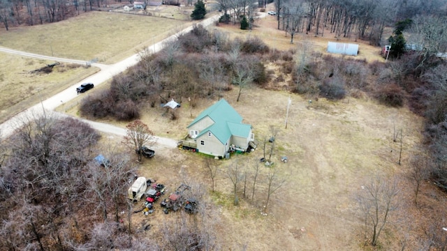 bird's eye view with a rural view