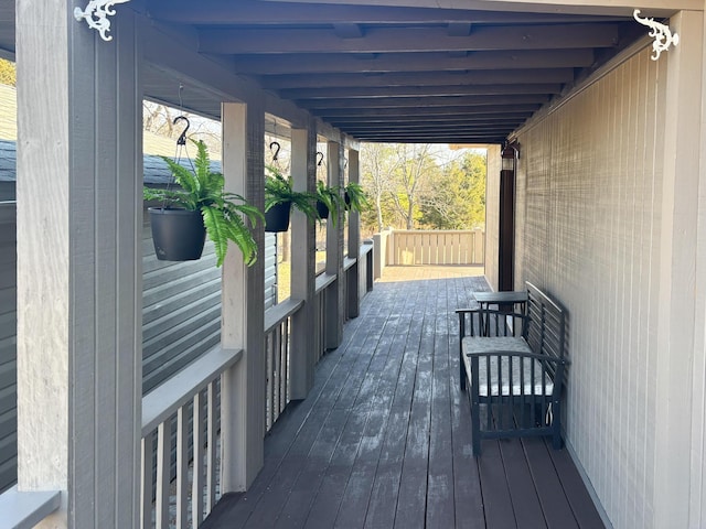 view of wooden deck