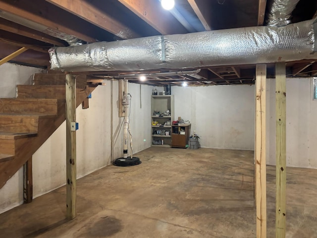 view of basement