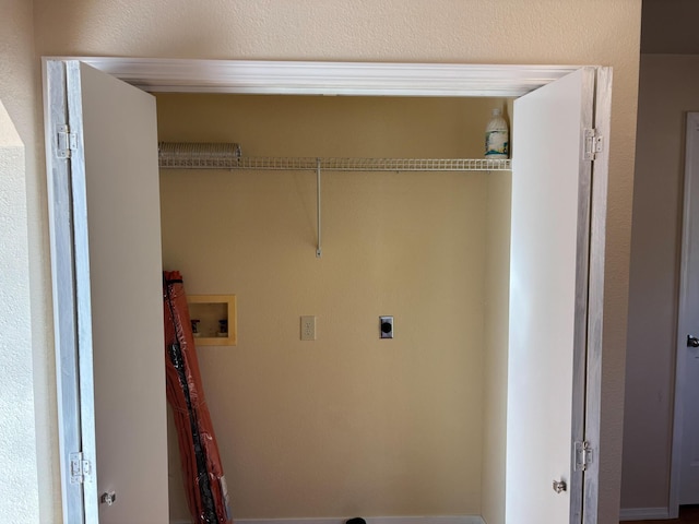 laundry area featuring electric dryer hookup and hookup for a washing machine