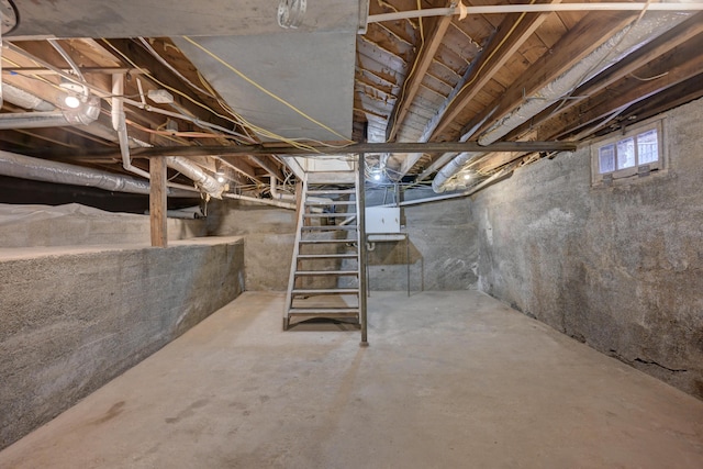 view of basement