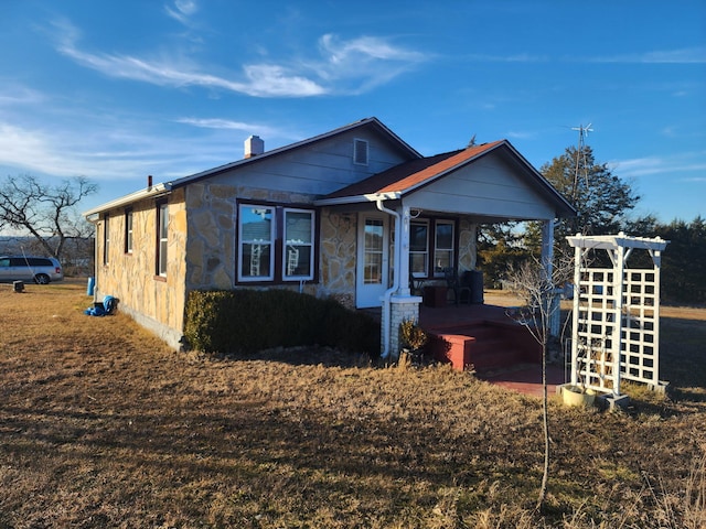 view of bungalow-style home