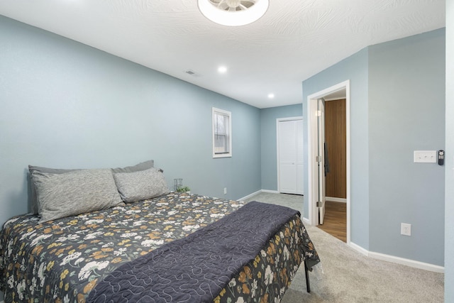 view of carpeted bedroom