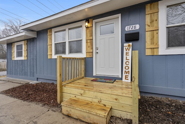 view of doorway to property