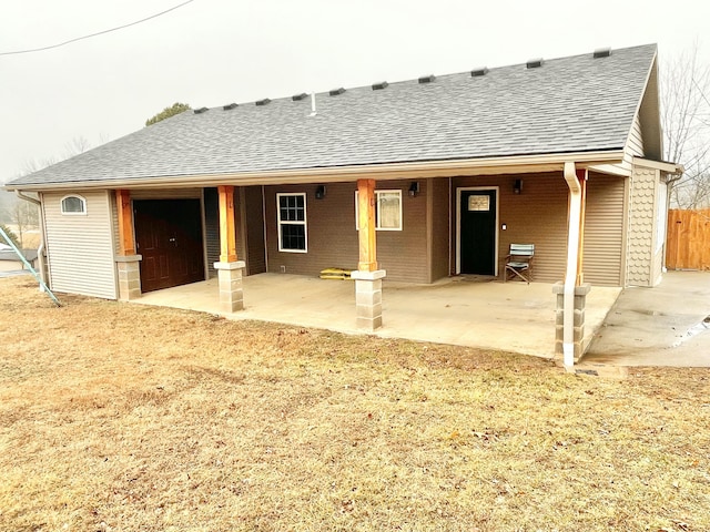 back of property featuring a patio area