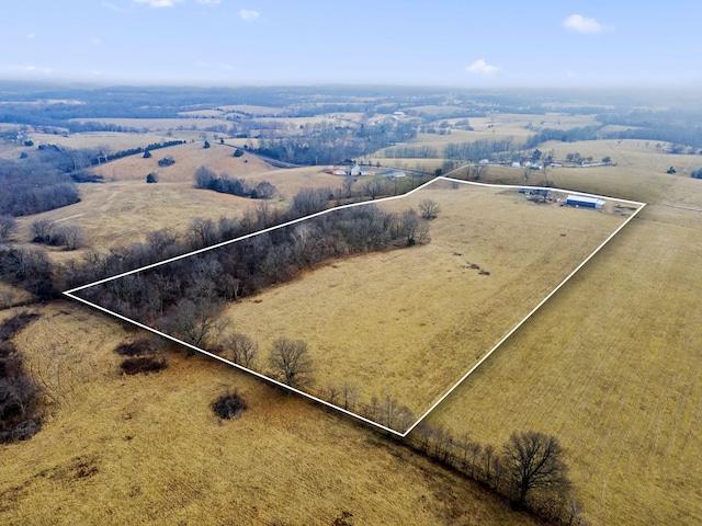 aerial view featuring a rural view