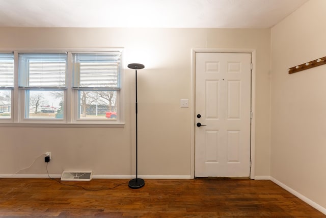 entrance foyer with dark wood-type flooring