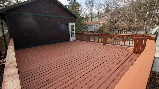 view of wooden deck