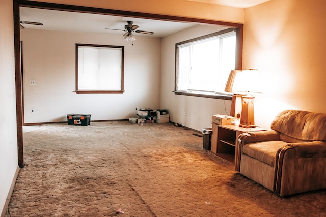 17162 Edgewood Dr, Winona, MO 65588 - sitting room with ceiling fan and carpet