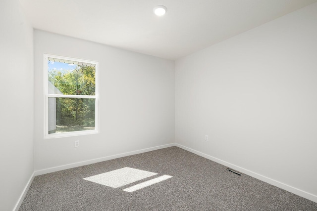 view of carpeted spare room