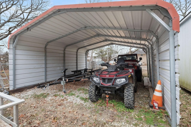 view of car parking with a carport