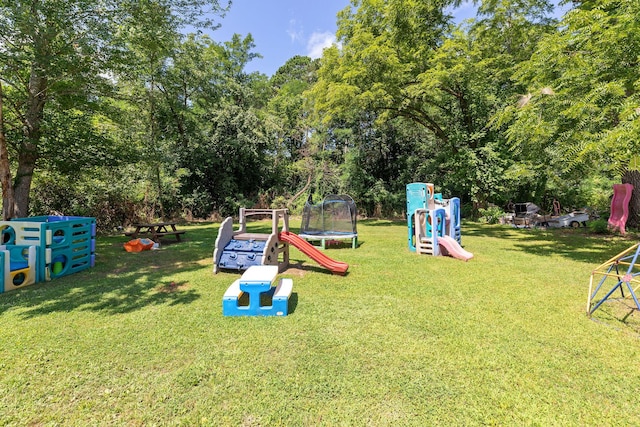 130 A St, Taneyville, MO 65759 - view of playground with a yard and a trampoline