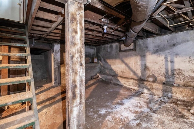 view of basement