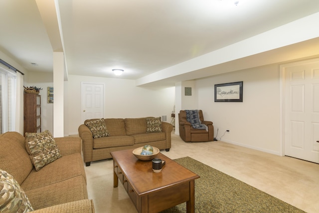 view of carpeted living room