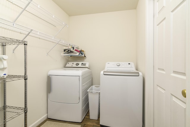 laundry room with washer and dryer