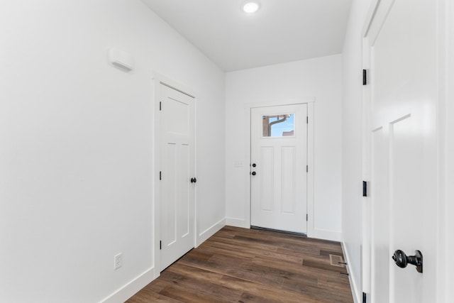 entryway featuring dark hardwood / wood-style floors