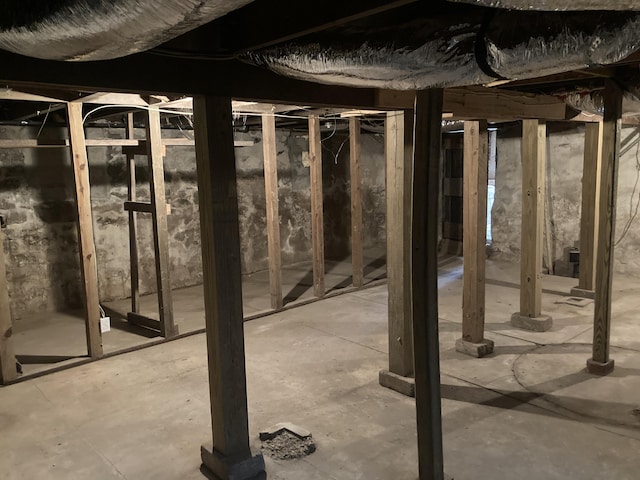 view of basement