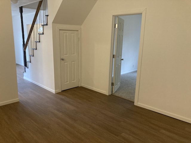 interior space featuring dark hardwood / wood-style floors