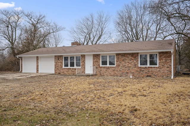 ranch-style home with a garage