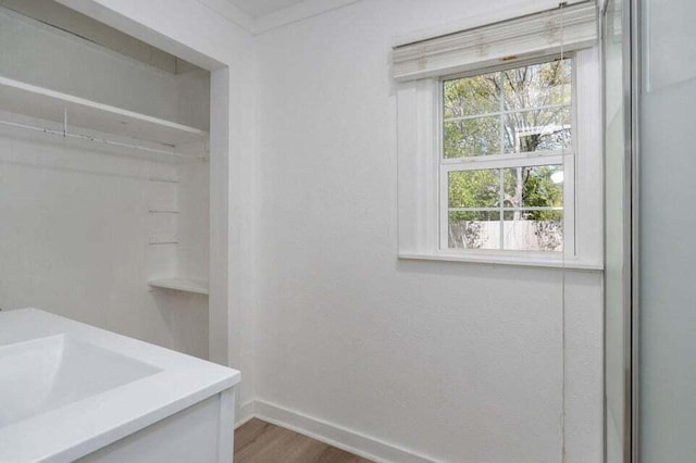 interior space featuring hardwood / wood-style floors