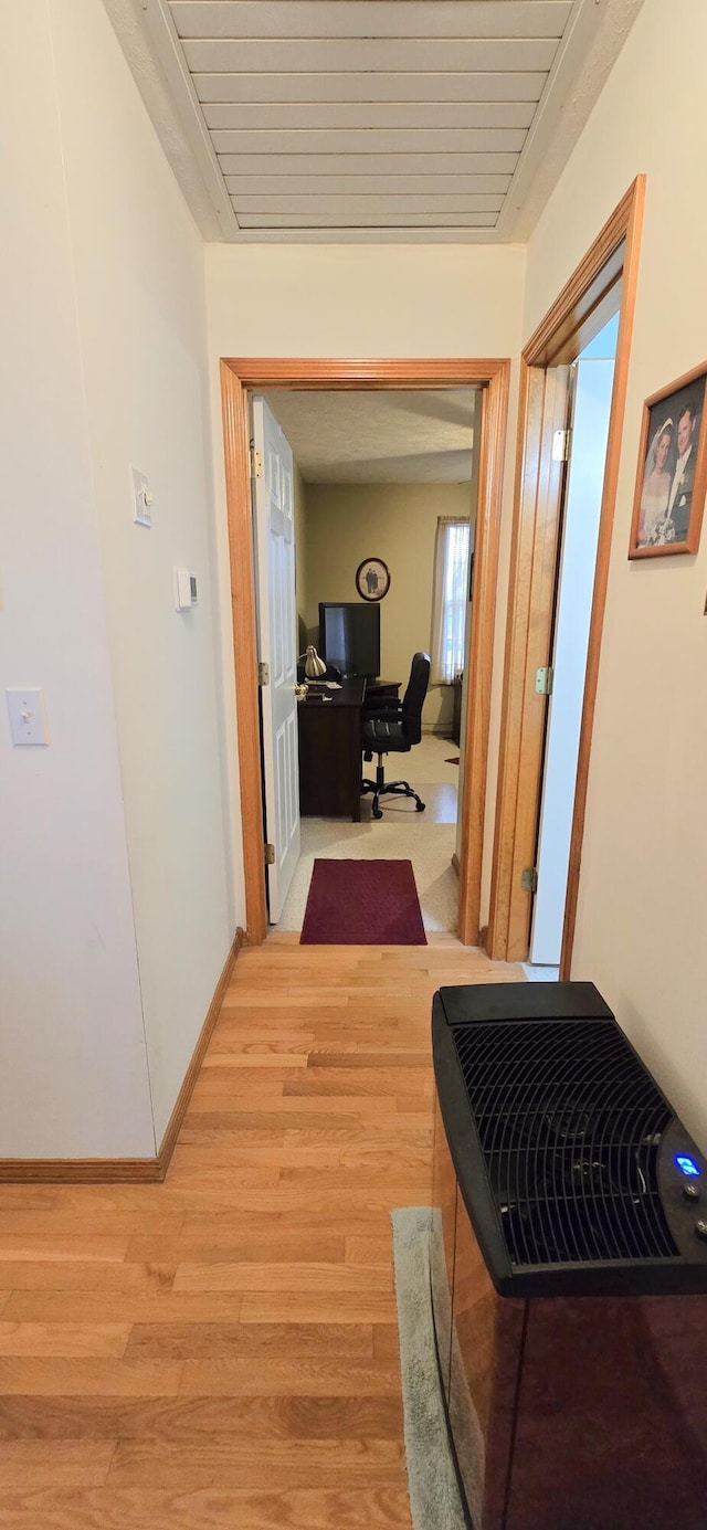 hall featuring light hardwood / wood-style floors