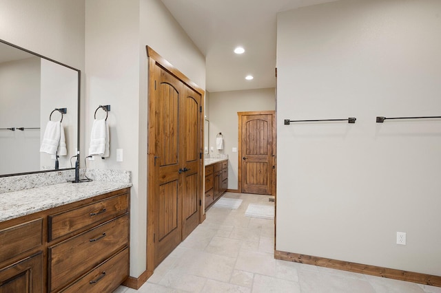 bathroom featuring vanity