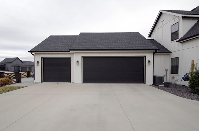 exterior space featuring central air condition unit