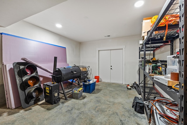 interior space with concrete flooring