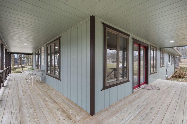 wooden deck with a porch