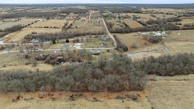 drone / aerial view with a rural view