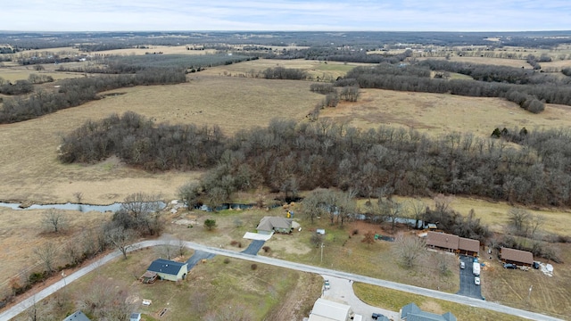 bird's eye view with a rural view