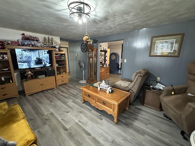 living room featuring hardwood / wood-style flooring