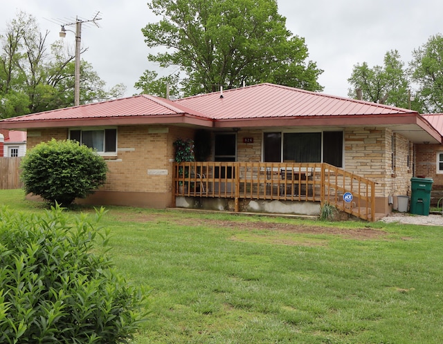 exterior space featuring a lawn