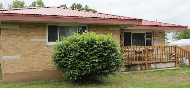 exterior space with a wooden deck