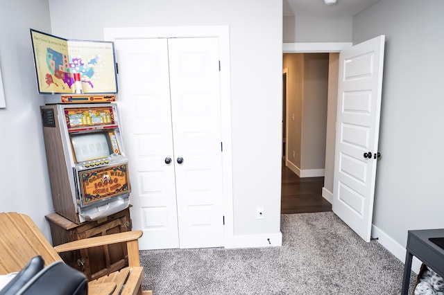 interior space with a closet