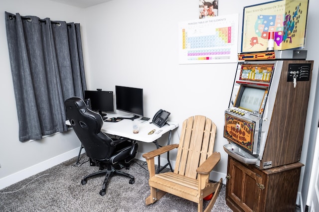 view of carpeted office