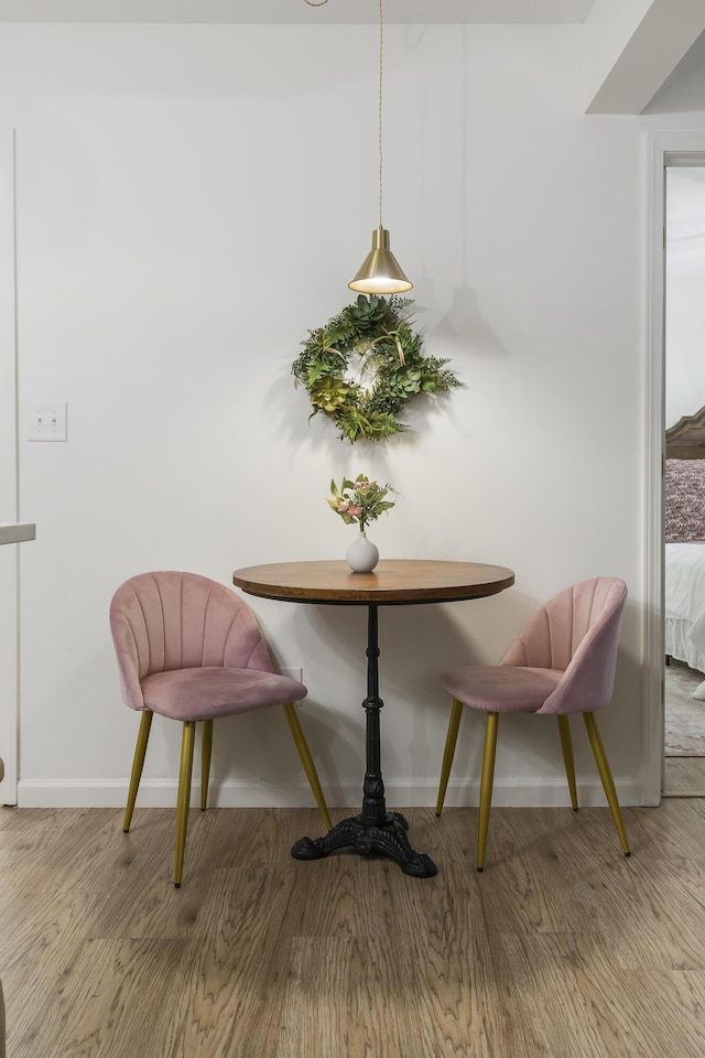 dining room with light hardwood / wood-style floors