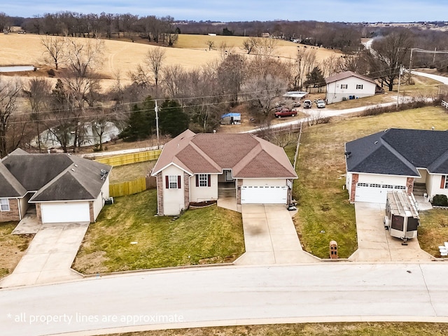 birds eye view of property