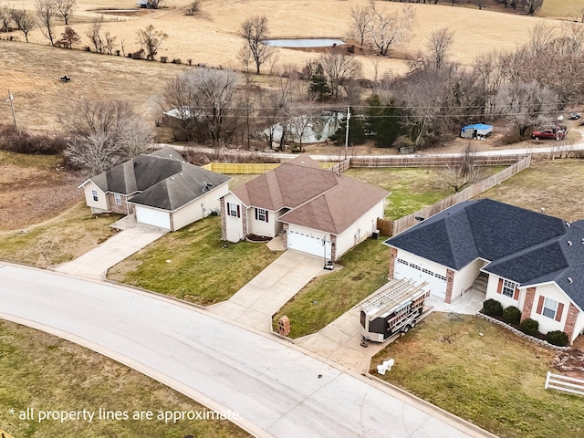 birds eye view of property