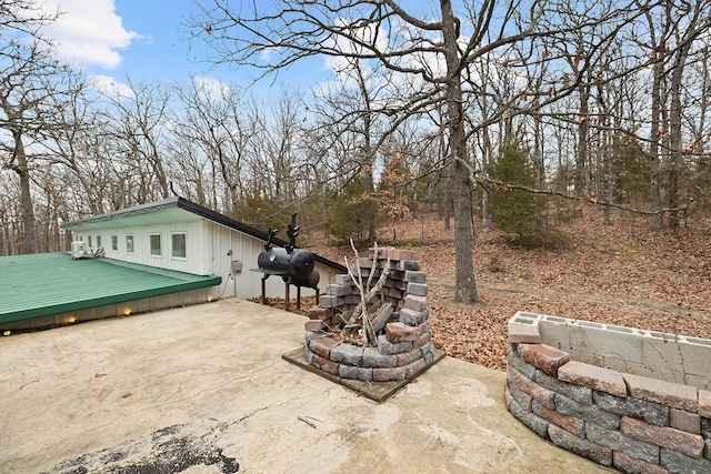 view of patio / terrace with a wooden deck