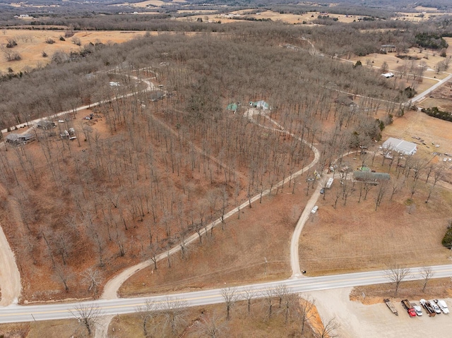 bird's eye view featuring a rural view