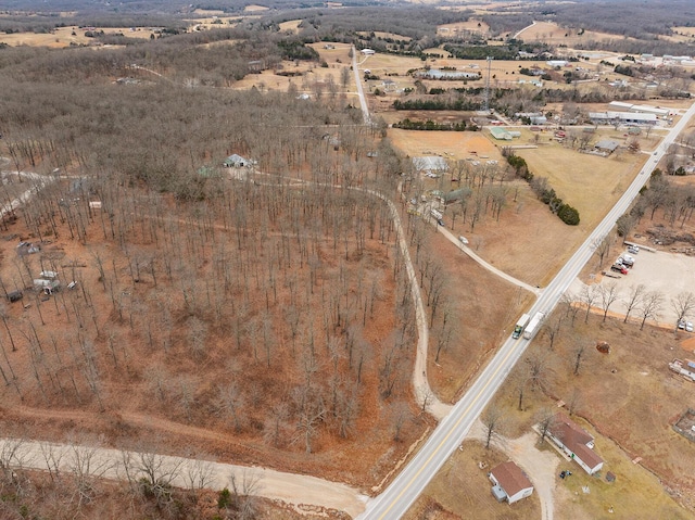 bird's eye view featuring a rural view