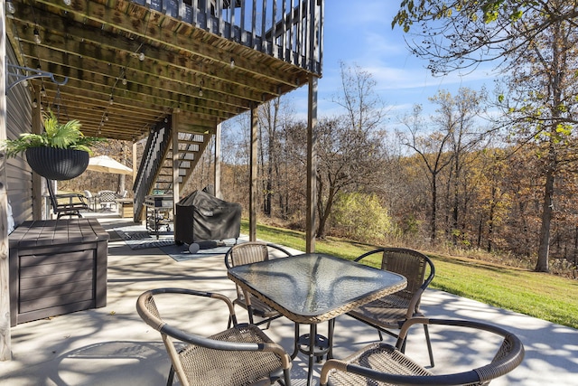 view of patio / terrace with area for grilling