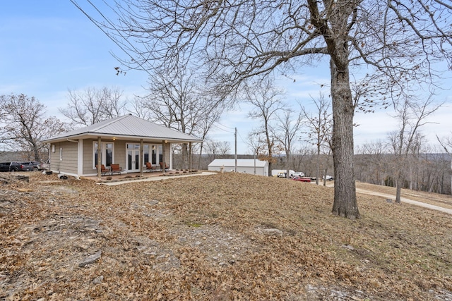 exterior space with covered porch