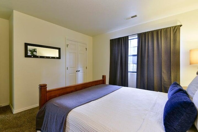 view of carpeted bedroom