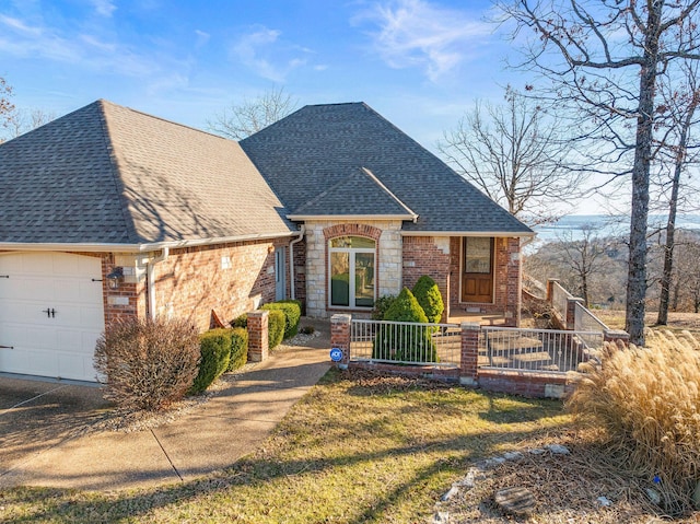 view of front of home with a garage