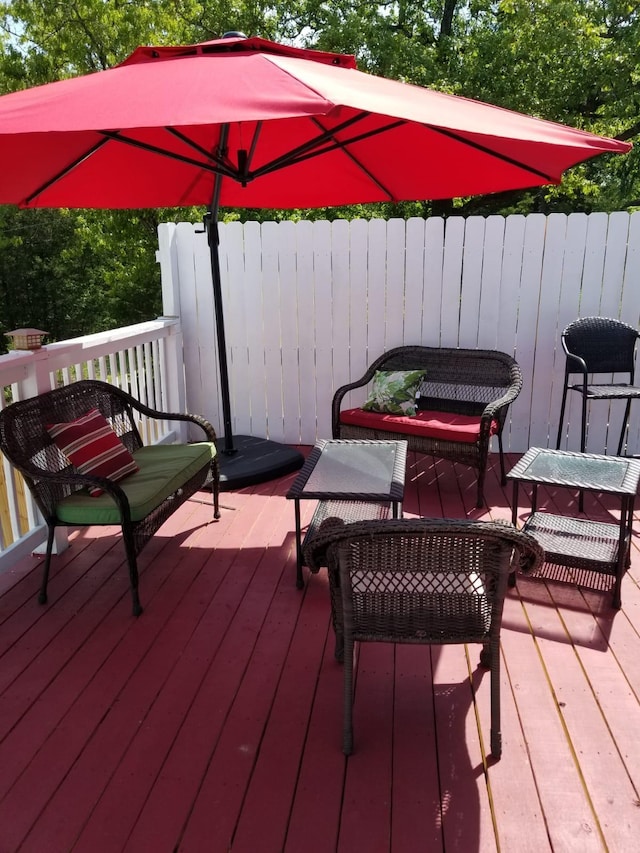 view of wooden deck