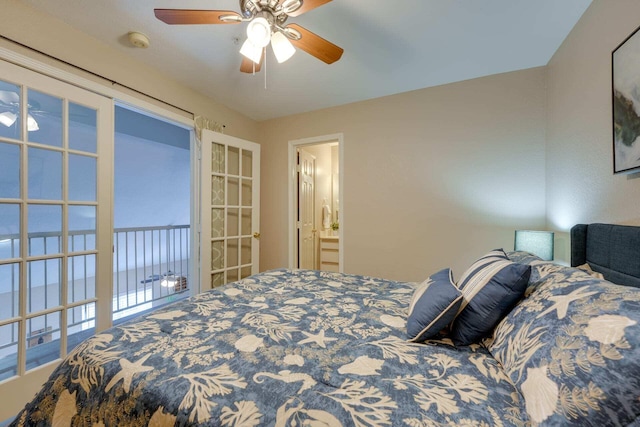 bedroom with ceiling fan